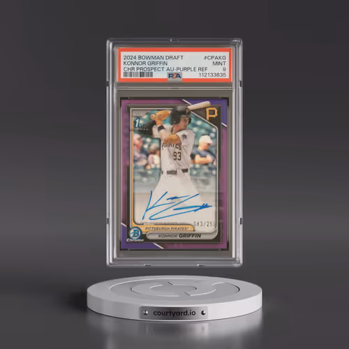 2024 Bowman Draft Chrome Prospect Autographs #CPAKG Konnor Griffin - Purple Refractor (PSA 9 MINT)
