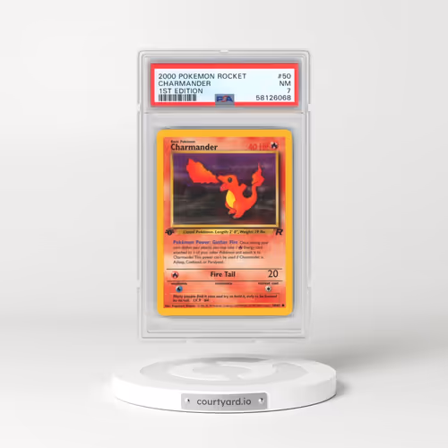 2000 Pokémon Rocket #50 Charmander - 1st Edition (PSA 7 NM)