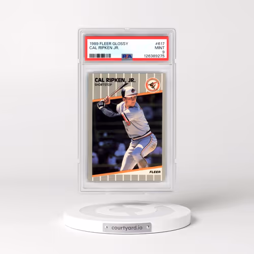 1989 Fleer Glossy #617 Cal Ripken Jr. (PSA 9 MINT)