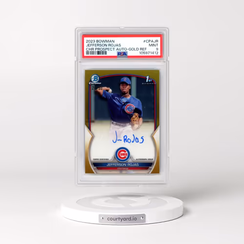 2023 Bowman Chrome Prospect Autographs #CPAJR Jefferson Rojas - Gold Refractor (PSA 9 MINT)