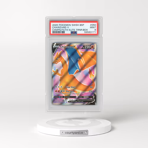 2020 Pokémon Swsh Black Star Promo #050 Charizard V - Holo Champion's Path Elite Trainer Box (PSA 9 MINT)