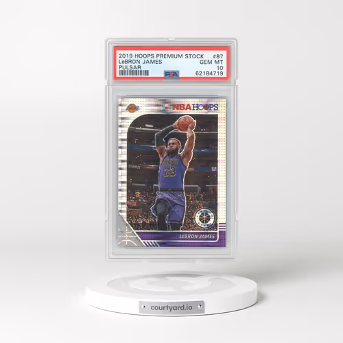 2019 Panini Hoops Premium Stock #87 LeBron James - Pulsar (PSA 10 GEM MINT)