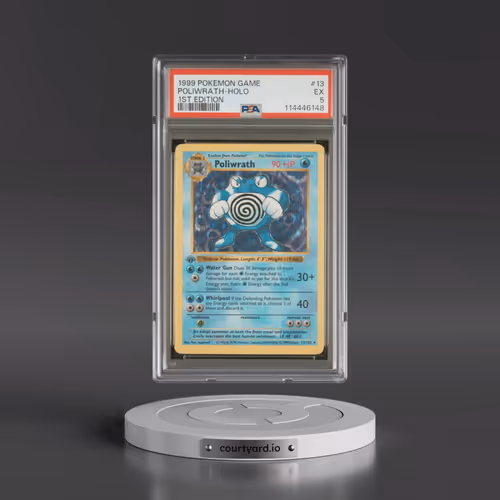 1999 Pokémon Game #13 Poliwrath - 1st Edition Holo (PSA 5 EX)