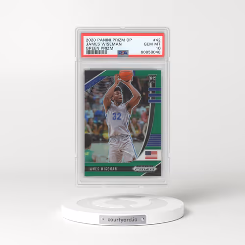 2020 Panini Prizm Draft Picks #42 James Wiseman - Green Prizm (PSA 10 GEM MINT)
