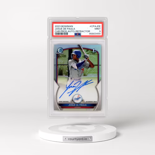 2023 Bowman Chrome Prospect Autographs #CPAJDE Josue de Paula - Refractor (PSA 9 MINT)