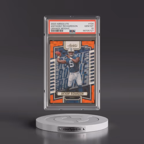 2023 Panini Absolute #104 Anthony Richardson - Orange Mosaic (PSA 10 GEM MINT)
