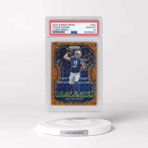 2020 Panini Prizm #331 Jacob Eason - Lazer Prizm (PSA 10 GEM MINT)