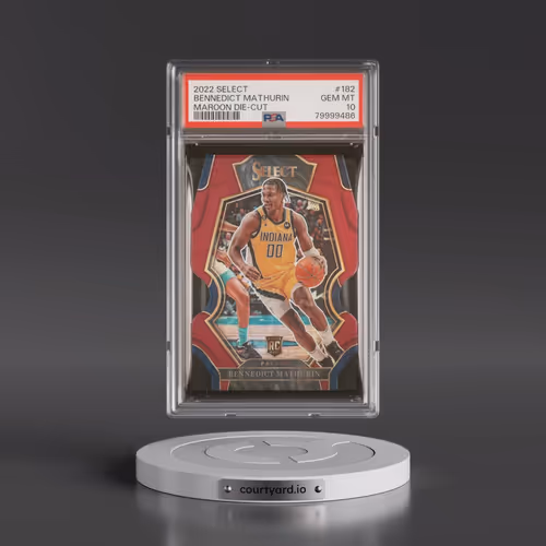 2022 Panini Select #182 Bennedict Mathurin - Maroon Die-Cut (PSA 10 GEM MINT)