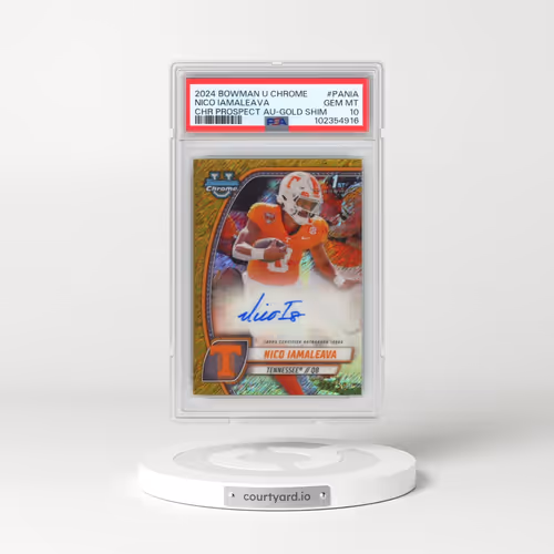 2024 Bowman University Chrome Bowman Chrome Prospect Autographs #PANIA Nico Iamaleava - Gold Shimmer