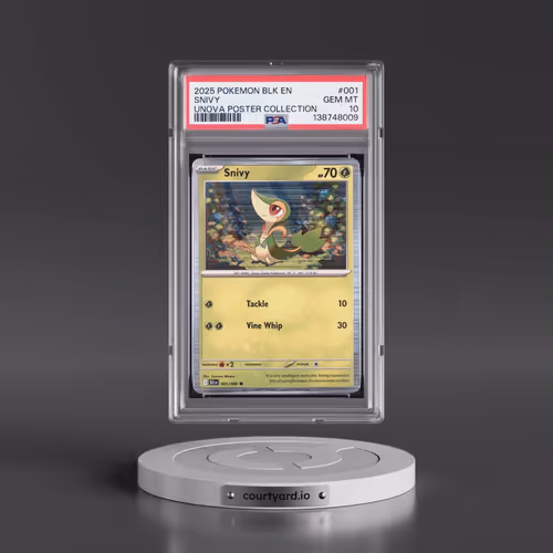 2025 Pokémon Blk EN-Black Bolt #001 Snivy - Unova Poster Collection (PSA 10 GEM MINT)