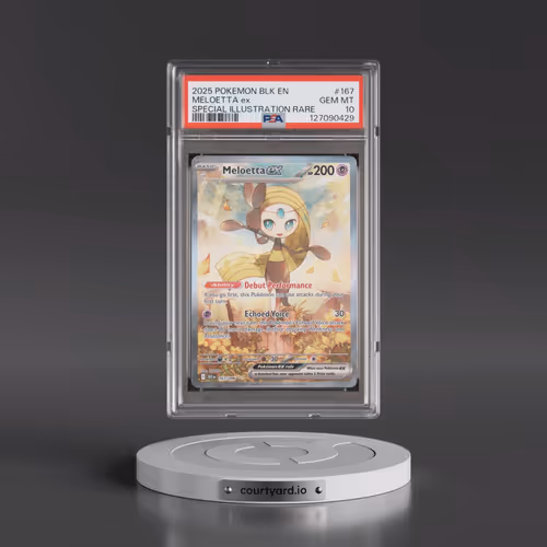 2025 Pokémon Blk EN-Black Bolt #167 Meloetta EX - Holo Special Illustration Rare (PSA 10 GEM MINT)
