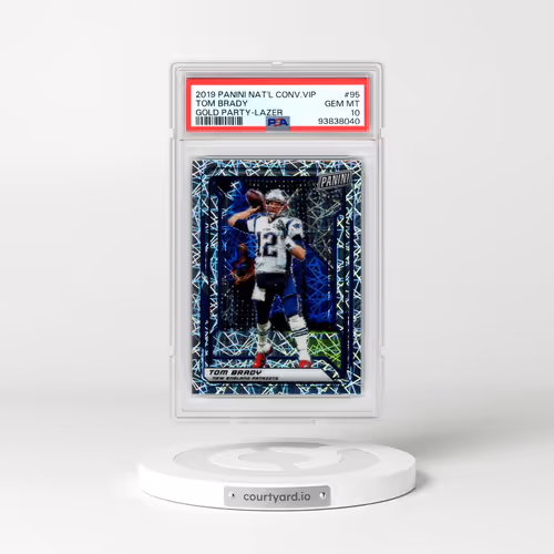 2019 Panini National Convention VIP Gold Party #95 Tom Brady - Lazer (PSA 10 GEM MINT)