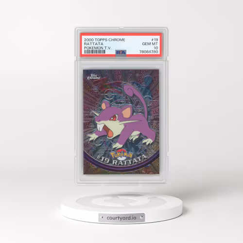 2000 Chrome Series 1 #19 Rattata - Chrome (Topps Chrome Stamp on Front of Card) (PSA 10 GEM MINT)