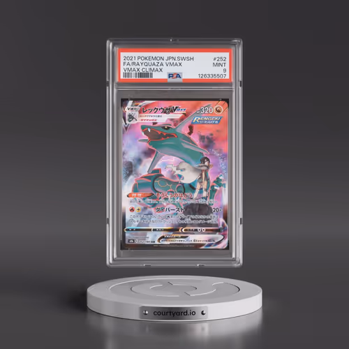 2021 Pokémon Sword & Shield Vmax Climax #252 Rayquaza Vmax - Full Art (PSA 9 MINT)