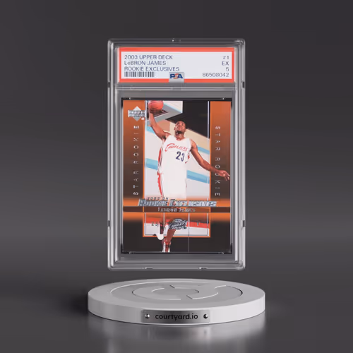 2003 Upper Deck Rookie Exclusives #1 LeBron James (PSA 5 EX)