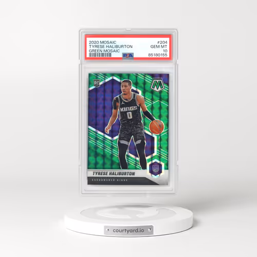 2020 Panini Mosaic #204 Tyrese Haliburton - Green Mosaic (PSA 10 GEM MINT)