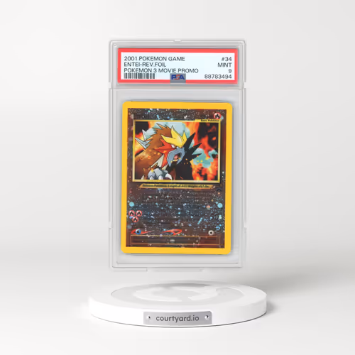 2001 Pokémon Game Movie #34 Entei - Reverse Foil Pokemon 3 Movie Promo (PSA 9 MINT)
