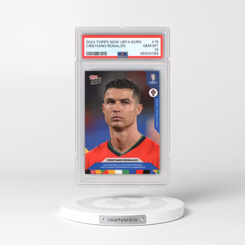 2024 Topps Now UEFA Euro #15 Cristiano Ronaldo (PSA 10 GEM MINT)