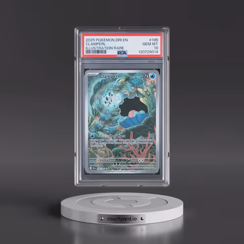 2025 Pokémon Dri EN-Destined Rivals #195 Clamperl - Illustration Rare (PSA 10 GEM MINT)