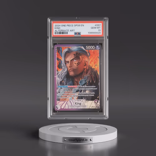 2024 One Piece OP08-Two Legends #057 King - Alternate Art (PSA 10 GEM MINT)