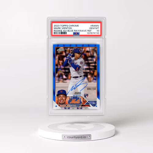 2023 Topps Chrome Rookie Autograph #RAMV Mark Vientos - Blue Raywave Refractor (PSA 10 GEM MINT)