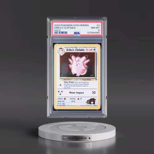 2000 Pokémon Gym Heroes #3 Erika's Clefable - Holo (PSA 8 NM-MT)