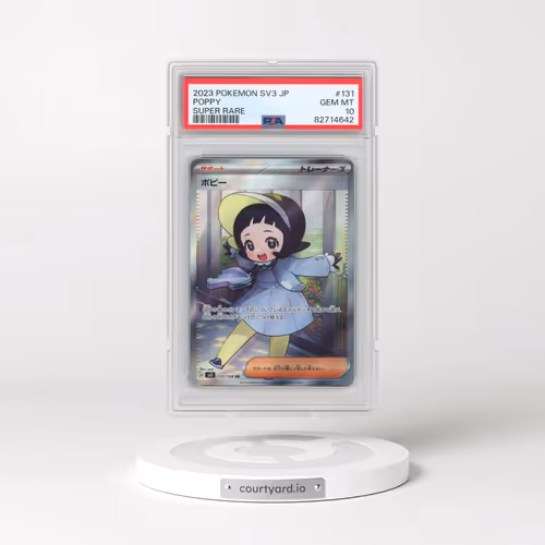 2023 Pokémon SV3-Ruler of the Black Flame #131 Poppy - Super Rare (PSA 10 GEM MINT)