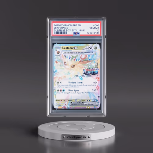 2025 Pokémon Pre EN-Prismatic Evolutions #006 Leafeon EX - Holo Surprise Box Exclusive (PSA 10 GEM M