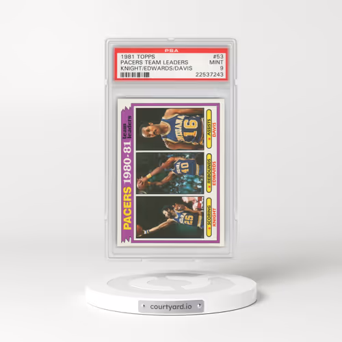 1981 Topps #53 Pacers Team Leaders - Knight/Edwards/Davis (PSA 9 MINT)