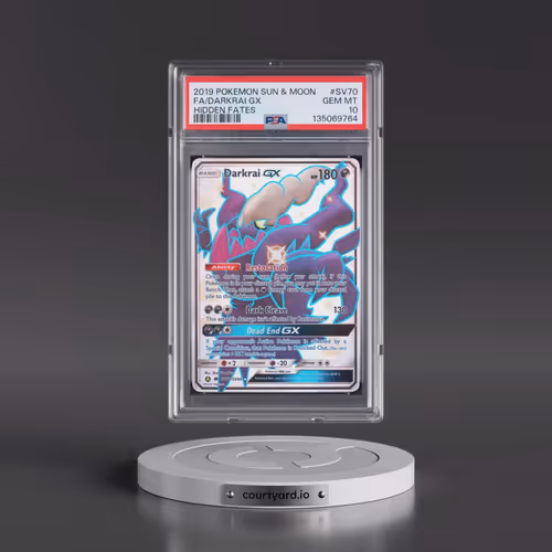2019 Pokémon Sun & Moon Hidden Fates #SV70 Darkrai GX - Holo Full Art (PSA 10 GEM MINT)