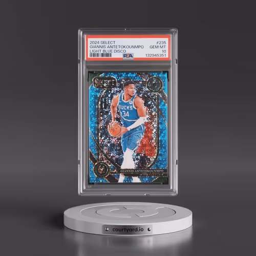 2024 Panini Select #235 Giannis Antetokounmpo - Light Blue Disco (PSA 10 GEM MINT)