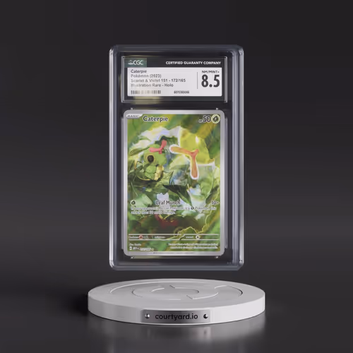 2023 Scarlet & Violet 151 - MEW EN #172/165 Caterpie - Illustration Rare Holo (CGC 8.5 NM-MT+)