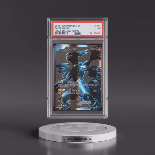 2011 Pokémon Black & White #114 Zekrom - Full Art Gray Background (PSA 7 NM)