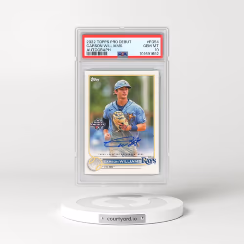 2022 Topps Pro Debut #PD54 Carson Williams - Autograph (PSA 10 GEM MINT)
