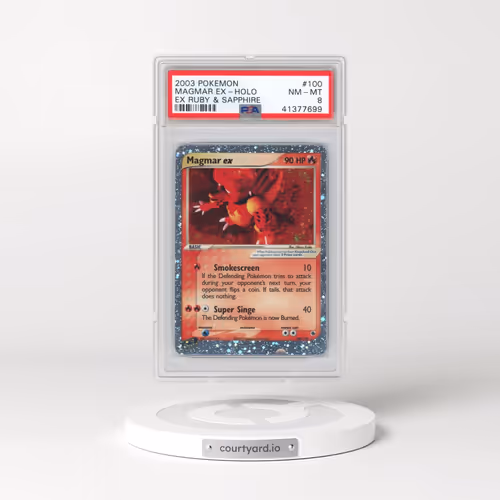 2003 Pokémon EX Ruby & Sapphire #100 Magmar EX - Holo Holo (PSA 8 NM-MT)