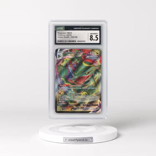 2022 Crown Zenith #102/159 Rayquaza VMAX - Holo (CGC 8.5 NM-MT+)