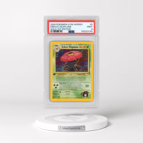 2000 Pokémon Gym Heroes #5 Erika's Vileplume - 1st Edition Holo (PSA 9 MINT)