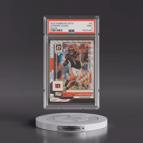 2022 Panini Donruss Optic #41 JA'Marr Chase - Wave (PSA 9 MINT)