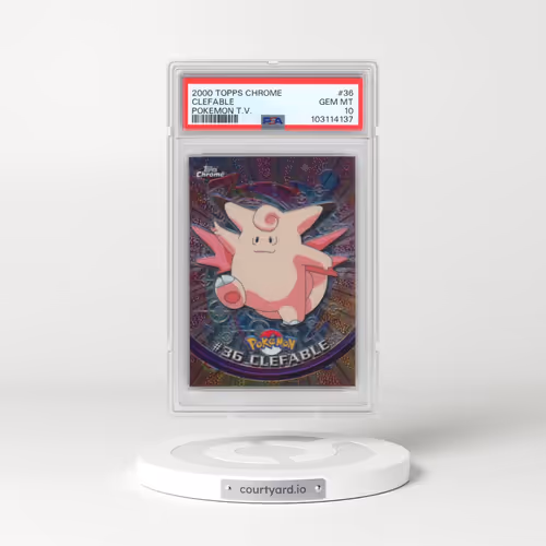 2000 Topps Chrome Pokémon T.V. #36 Clefable (PSA 10 GEM MINT)