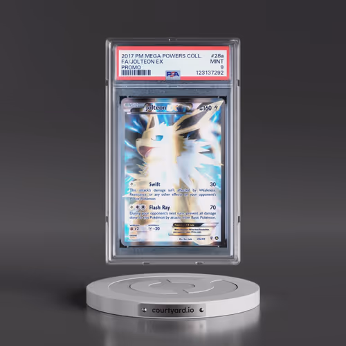 2017 Pokémon Mega Powers Collection Promo #28a Jolteon EX - Holo Full Art (PSA 9 MINT)