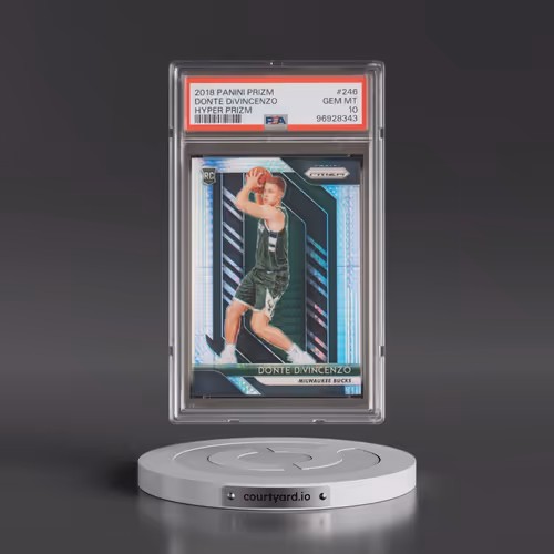 2018 Panini Prizm #246 Donte DiVincenzo - Hyper Prizm (PSA 10 GEM MINT)