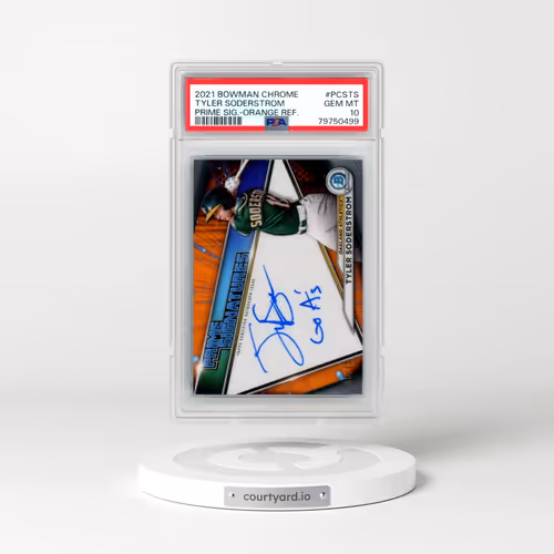 2021 Bowman Chrome Prime Signatures #PCSTS Tyler Soderstrom - Orange Refractor (PSA 10 GEM MINT)