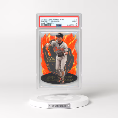 1997 Flair Showcase Hot Gloves #1 Roberto Alomar (PSA 9 MINT)
