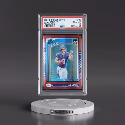 2024 Panini Donruss Optic #235 JJ McCarthy - Red Hyper (PSA 10 GEM MINT)