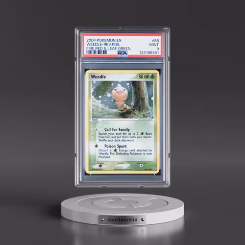 2004 Pokémon EX Fire Red & Leaf Green #86 Weedle - Reverse Foil (PSA 9 MINT)