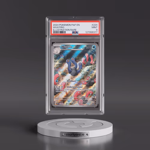 2024 Pokémon Paf EN-Paldean Fates #224 Wugtrio - Illustration Rare (PSA 9 MINT)