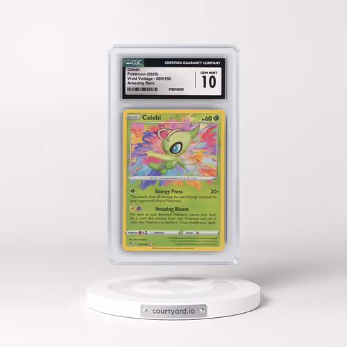 2020 Vivid Voltage #009/185 Celebi - Amazing Rare Holo (CGC 10 GEM MINT)