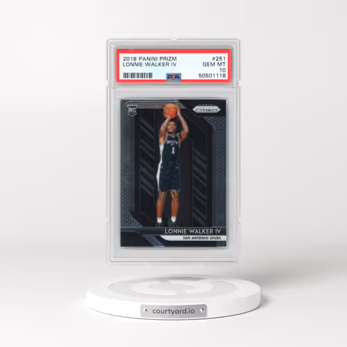 2018 Panini Prizm #251 Lonnie Walker IV (PSA 10 GEM MINT)