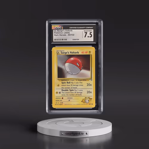 2000 Gym Heroes #84/132 Lt. Surge's Voltorb (CGC 7.5 NM+)