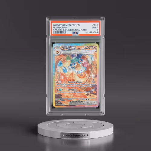 2025 Pokémon Pre EN-Prismatic Evolutions #146 Flareon EX - Holo Special Illustration Rare (PSA 9 MIN
